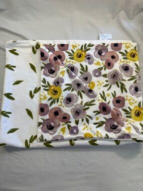 🐥 Floral plush Baby Blanket - Pink, Lavender & Mustard Flowers